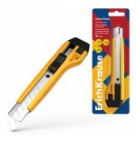 26095-BLISTER CUTTER ESTRECHO 9MM GUIA METALICA Y AUTOBLOQUEO ABS AMARILLO ERICH KRAUSE 19150.