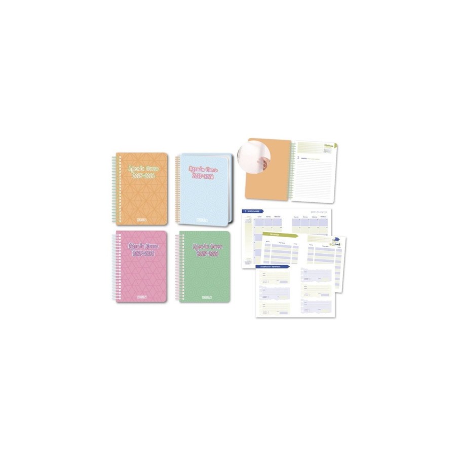 AGENDA ESCOLAR 2025-2026 PASTEL 8o DIA PAGINA TAPA POLIPROPILENO INGRAF 333359
