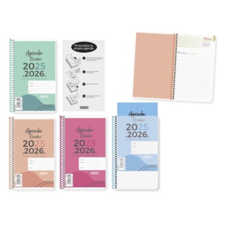 AGENDA ESCOLAR 2025-2026 PERSONALIZABLE 8o DIA PAGINA TAPA POLIPROPILENO INGRAF 333360