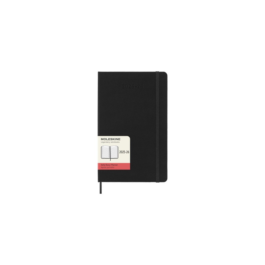 26153-AGENDA 18M 2025-2026 DIARIA L (13 X 21 CM) NEGRA TAPA DURA MOLESKINE DHB18DC3Y26