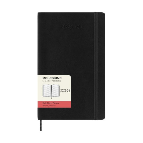26156-AGENDA 18M 2025-2026 DIARIA L (13 X 21 CM) NEGRA TAPA BLANDA MOLESKINE DSB18DC3Y26