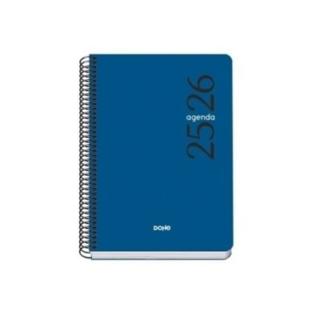 26193-AGENDA ESCOLAR 2025-2026 TAMANO A5 TAPA POLIPROPILENO SEMANA VISTA MODELO ESENCIAL BASIC AZUL DOHE 52068