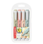 26262-ESTUCHE PLASTICO SWING COOL NATURE 4 UNIDADES SURTIDAS TRAZO 1/4MM. STABILO 275/4-09