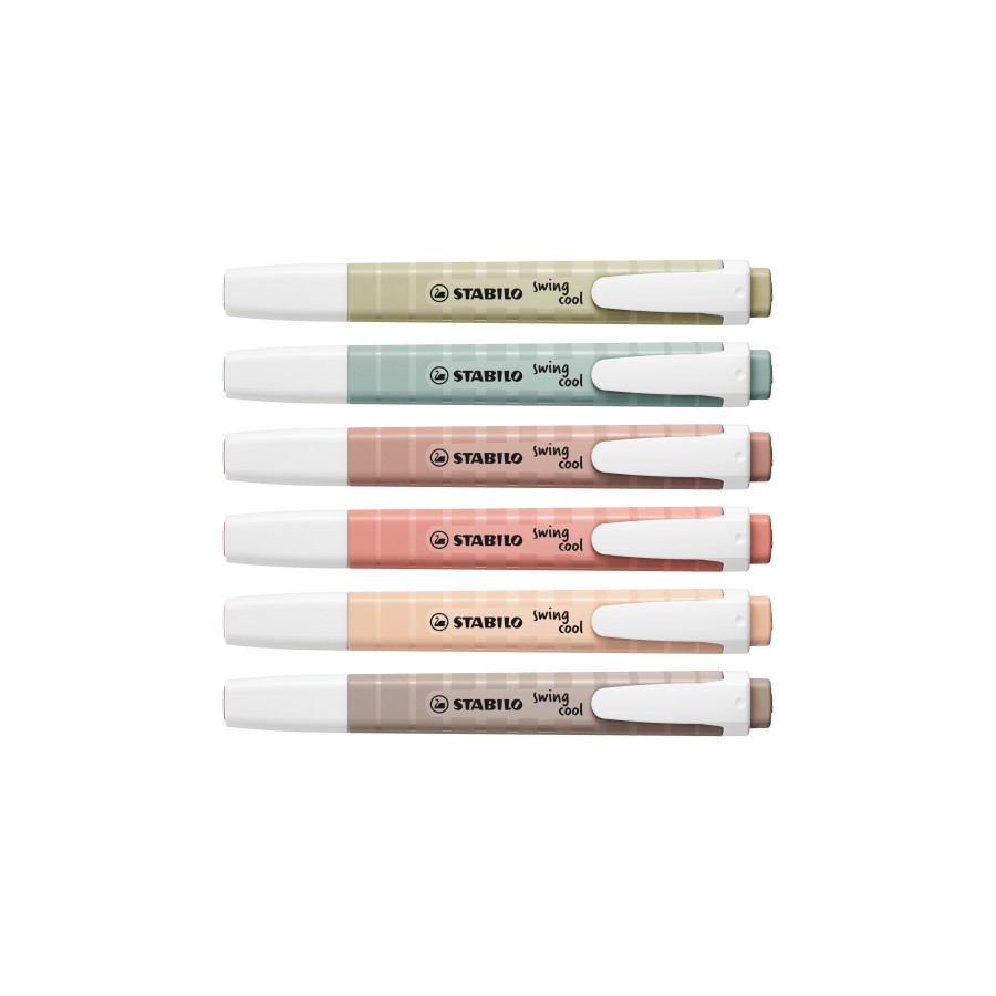 26263-ESTUCHE PLASTICO SWING COOL NATURE 6 UNIDADES SURTIDAS TRAZO 1/4MM. STABILO 275/6-09