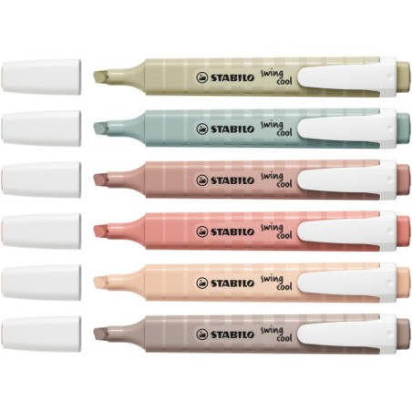 26264-ESTUCHE PLASTICO SWING COOL NATURE 6 UNIDADES SURTIDAS TRAZO 1/4MM. STABILO 275/6-09
