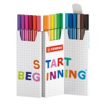 26271-ESTUCHE CARTON ZIG-ZAG ROTULADORES PUNTA FIBRA MEDIA 1MM. PEN 68 CON 18 UNIDADES COLORES SURTIDOS STABILO 6818-8