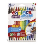 26317-CAJA 12 ROTULADORES COLORES DOBLE PUNTA BIRELLO CARIOCA 42753CARIOCA