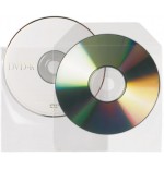 2634-PACK DE 25 FUNDAS CD-DVD PP TRANSPARENTE NO ADHESIVAS CON SOLAPA 3L 10295