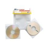 2635-PACK DE 100 FUNDAS CD-DVD PP TRANSPARENTE NO ADHESIVAS CON SOLAPA 3L 10297