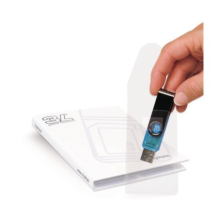 2636-PACK DE 10 FUNDAS ADHESIVAS PARA USB 2,5 X 90 MM + CARPETA DE ORGANIZACION 3L 10250