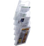 26504-EXPOSITOR MURAL ARCHIPLAY 6 COMPARTIMENTOS A4 VERTICAL 190x235x685MM TRANSPARENTE ARCHIVO2000 6126 CS TP
