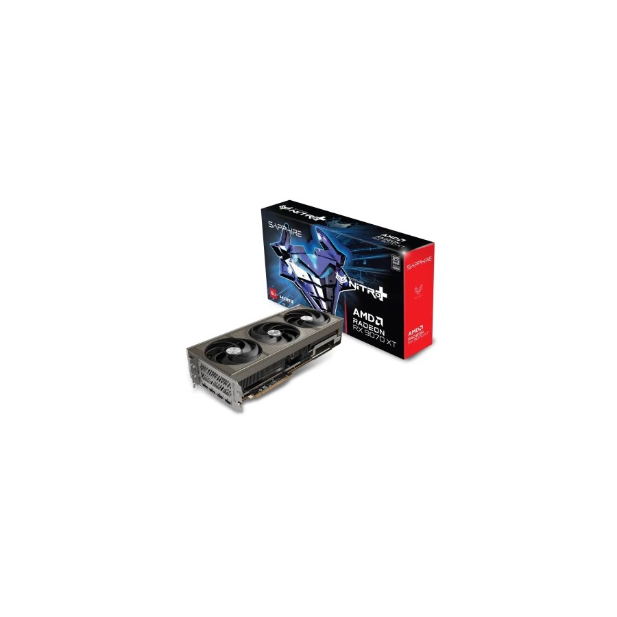 VGA SAPPHIRE NITRO+ RADEON RX 9070 XT GAMING OC,AMD,RX9070XT,16GB,GDDR6,256BIT,2HDMI+2DP (3 VENTILADORES)