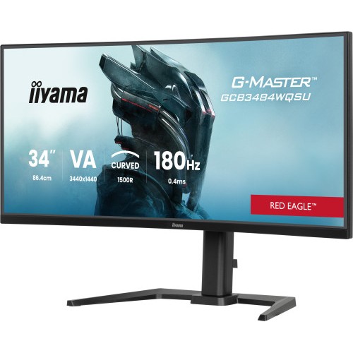 26567-MONITOR IIYAMA G-MASTER GCB3484WQSU-B1, 34", CURVATURA 1500R, 180HZ, 500CD