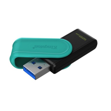 26580-Kingston Technology DataTraveler 128GB Portable USB 3.2 Gen 1 Exodia S (Black/Turquoise)