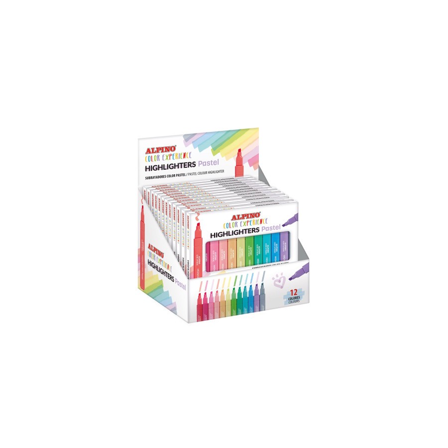 26663-ESTUCHE 6 SUBRAYADORES PASTEL COLOR EXPERIENCE ALPINO SU000012