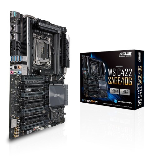 26679-ASUS WS C422 SAGE/10G placa base para servidor y estacion de trabajo LGA 2066 (Socket R4) CEB IntelR C422