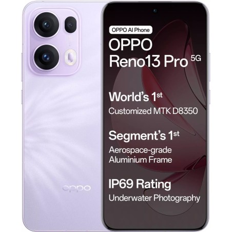 OPPO RENO13 PRO 5G /MTK DIMENSITY 8350/512GB/12GB/6,83"/50MP/5.800MAH/80W PURPLE