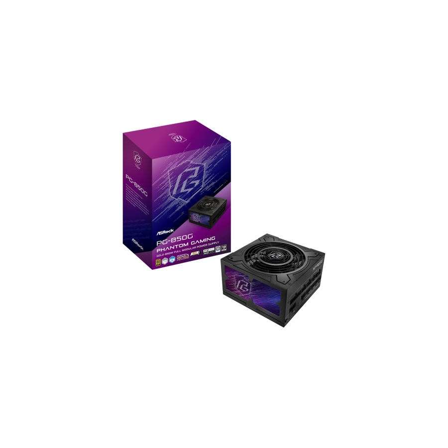 26759-Asrock Phantom Gaming PG-850G unidad de fuente de alimentacion 850 W 20+4 pin ATX ATX Negro