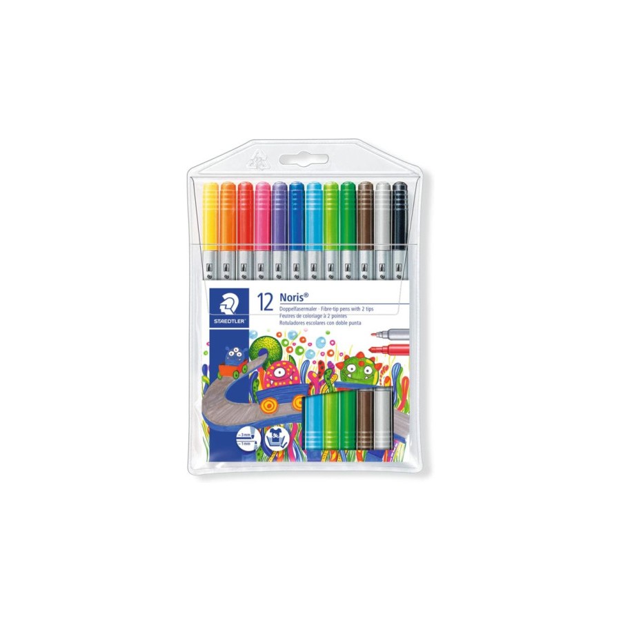 26786-ESTUCHE CARTON CON 24 ROTULADORES DOBLE PUNTA COLORES PASTEL STAEDTLER 3200 C24P