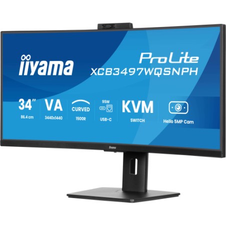 26941-MONITOR IIYAMA VA, 2H 1DP,DOCK, KVM,  95W, 5MP HELLO