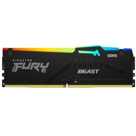 MEMORIA KINGSTON FURY BEAST RGB DDR5 8GB 5200MT/S  CL40  KF5