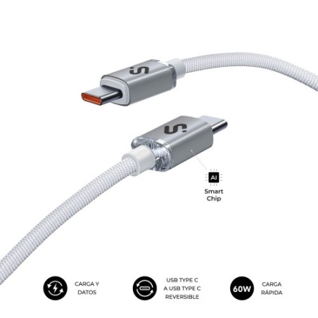 27031-SUBBLIM CABLE OPTIMUS 60W C-C 1m WHITE