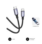 27034-SUBBLIM CABLE OPTIMUS 60W C-C 1m BLACK