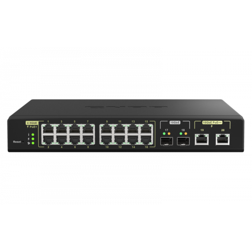QNAP QSW-M2116P-2T2S switch Gestionado L2 Energia sobre Ethernet (PoE) Negro