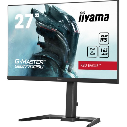 (D) MONITOR IIYAMA 27" GAMING G-MASTER GB2770QSU-B5, WQHD, 165HZ, 0,5MS, HDMI, USB, DISPLAYPORT, ALT, REG ALT, PIVOTANTE