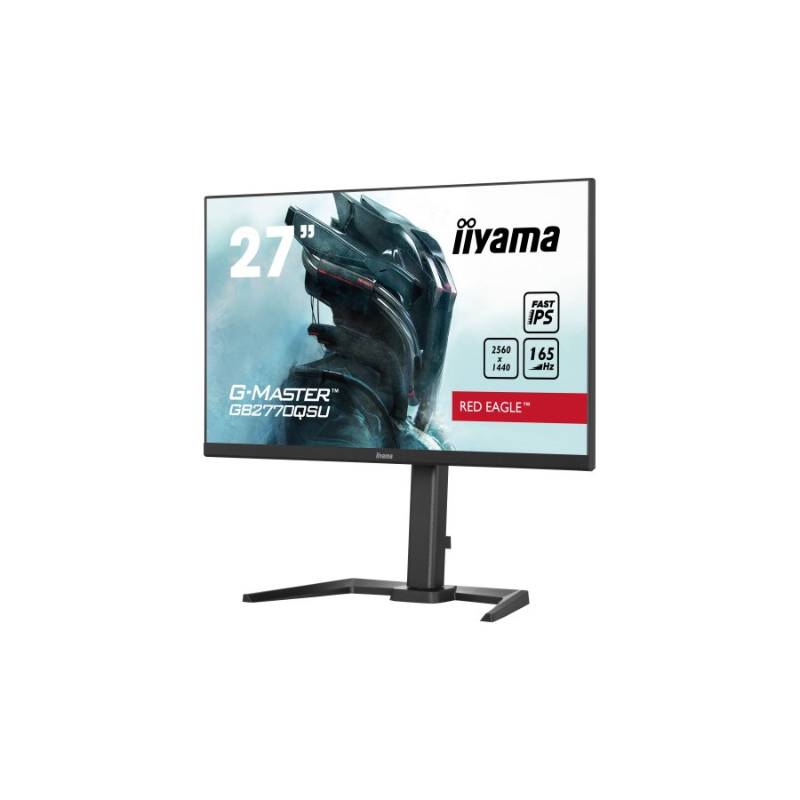 (D) MONITOR IIYAMA 27" GAMING G-MASTER GB2770QSU-B5, WQHD, 165HZ, 0,5MS, HDMI, USB, DISPLAYPORT, ALT, REG ALT, PIVOTANTE