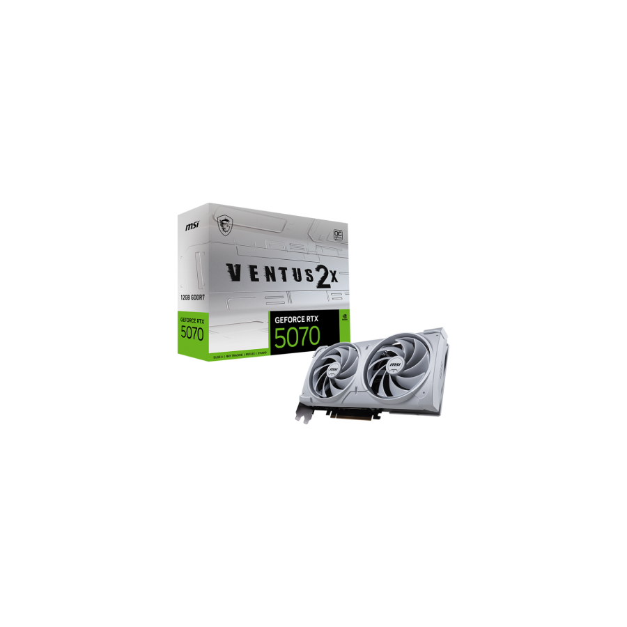 27193-MSI GeForce RTX5070 VENTUS 2X OC White NVIDIA GeForce RTX 5070 12 GB GDDR7