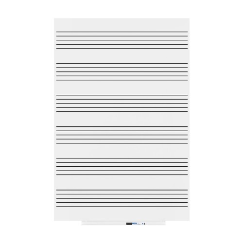 PIZARRA SKINMUSIC 100X150CM LACADA BLANCO PENTAGRAMA ROCADA 6421RM