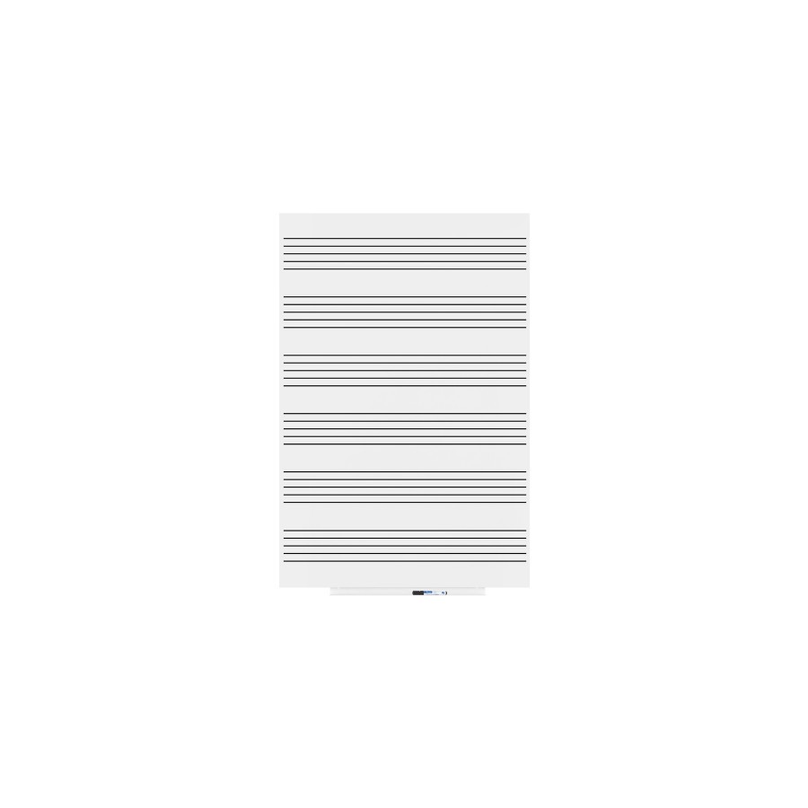 PIZARRA SKINMUSIC 100X150CM LACADA BLANCO PENTAGRAMA ROCADA 6421RM