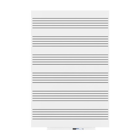 PIZARRA SKINMUSIC 100X150CM LACADA BLANCO PENTAGRAMA ROCADA 6421RM