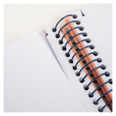 27293-CUADERNO A4 CON ESPIRAL Y TAPA DURA, 80 HOJAS BLANCAS DE 95 GR/M, COLECCION 430 SINCE 1918, AZUL MILAN 57141E80B