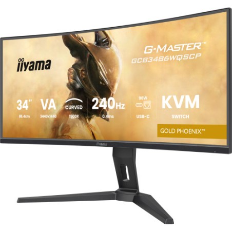 MONITOR IIYAMA G-MASTER GCB3486WQSCP-B1, 34", 1500R,  240HZ, USB-C (95W), KVM, LAN, 500CD