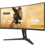MONITOR IIYAMA G-MASTER GCB3486WQSCP-B1, 34", 1500R,  240HZ, USB-C (95W), KVM, LAN, 500CD