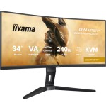MONITOR IIYAMA G-MASTER GCB3486WQSCP-B1, 34", 1500R,  240HZ, USB-C (95W), KVM, LAN, 500CD