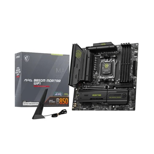 27432-PLACA MSI MAG B850M MORTAR WIFI,AMD,AM5,B850,4DDR5,256GB,1HDMI,4SATA3+3M.2,5GBLAN+WIFI7+BT5.4,9USB3.2,MATX