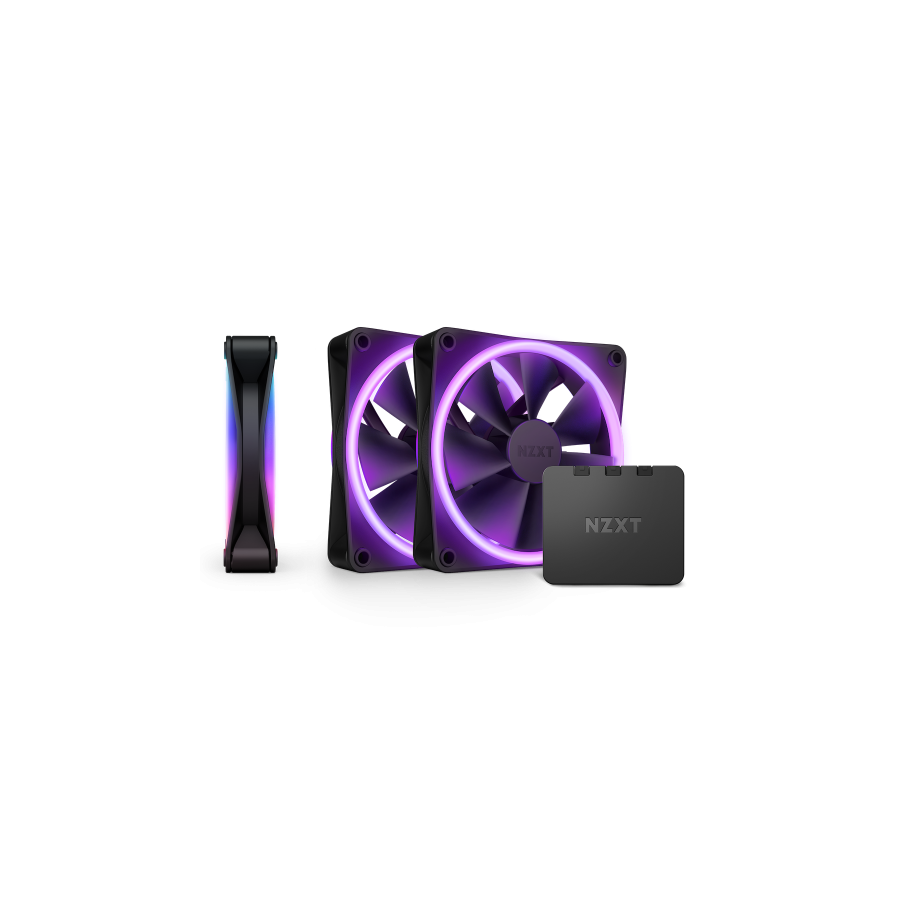 NZXT F120 RGB DUO Triple Pack Carcasa del ordenador Ventilador 12 cm Negro 3 pieza(s)