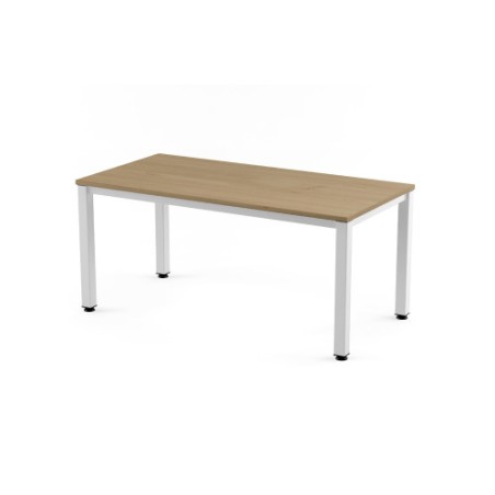 2761-MESA DE OFICINA SERIE EXECUTIVE 140X80 BLANCO/ ROBLE ROCADA 2001AM08