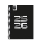 AGENDA ESCOLAR 2025-2026 COOL 8o 120X164 SEMANA VISTA HORIZONTAL NEGRO+ FINOCAM 645000326
