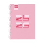 27639-AGENDA ESCOLAR 2025-2026 COOL 8o 120X164 SEMANA VISTA HORIZONTAL ROSA+ FINOCAM 645000426