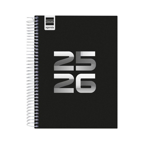 27645-AGENDA ESCOLAR 2025-2026 COOL 4o 155X212 1DIA PAGINA NEGRO+ FINOCAM 645060326