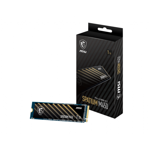 MSI SPATIUM M450 PCIe 4.0 NVMe M.2 1TB PCI Express 4.0 3D NAND