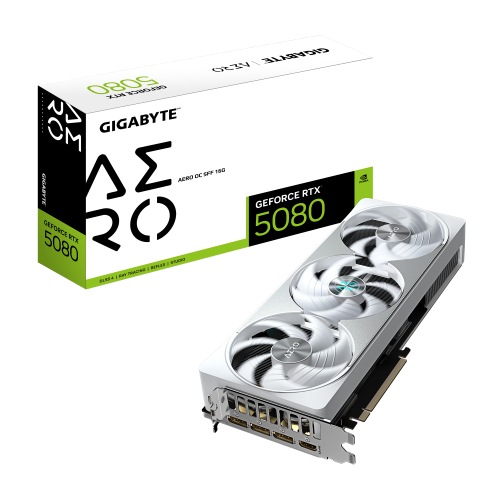 27817-GIGABYTE GeForce RTX 5080 AERO OC SFF 16G Tarjeta Grafica - 16GB GDDR7, 256 bits, PCI-E 5.0, 2730MHz Core Clock, 3