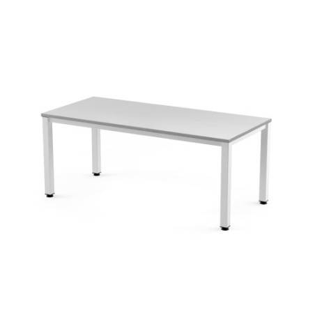 2783-MESA DE OFICINA SERIE EXECUTIVE 200X80 BLANCO/ GRIS ROCADA 2004AM02
