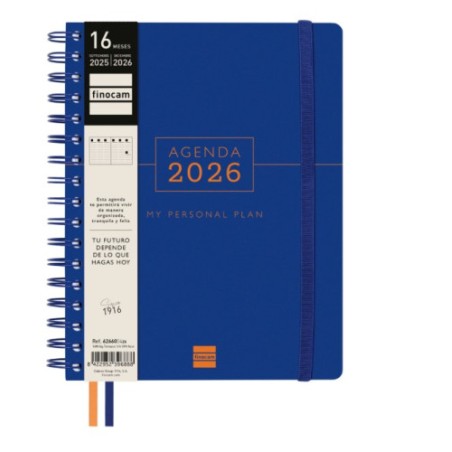 27940-AGENDA 16 MESES SEPTIEMBRE 2025-DICIEMBRE 2026 TEMPUS 4o 155X212 SEMANA VISTA VERTICAL AZUL+ FINOCAM 626600426