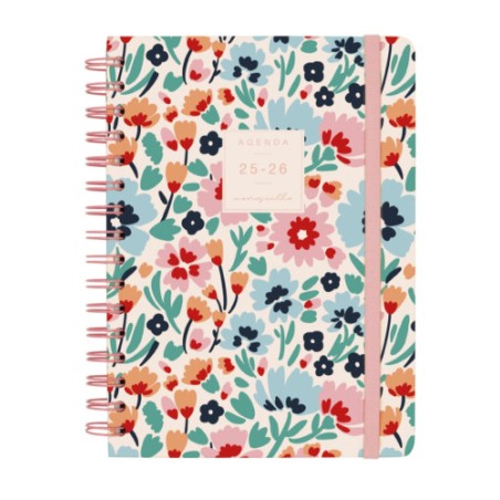 27949-AGENDA ESCOLAR 2025-2026 MONIQUILLA E10-155X212 SEMANA VISTA HORIZONTAL DALIA+ FINOCAM 646010326