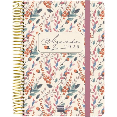 27958-AGENDA 16 MESES SEPTIEMBRE 2025-DICIEMBRE 2026 CLOE E10-155X212 SEMANA VISTA HORIZONTAL ROSA+ FINOCAM 627100226